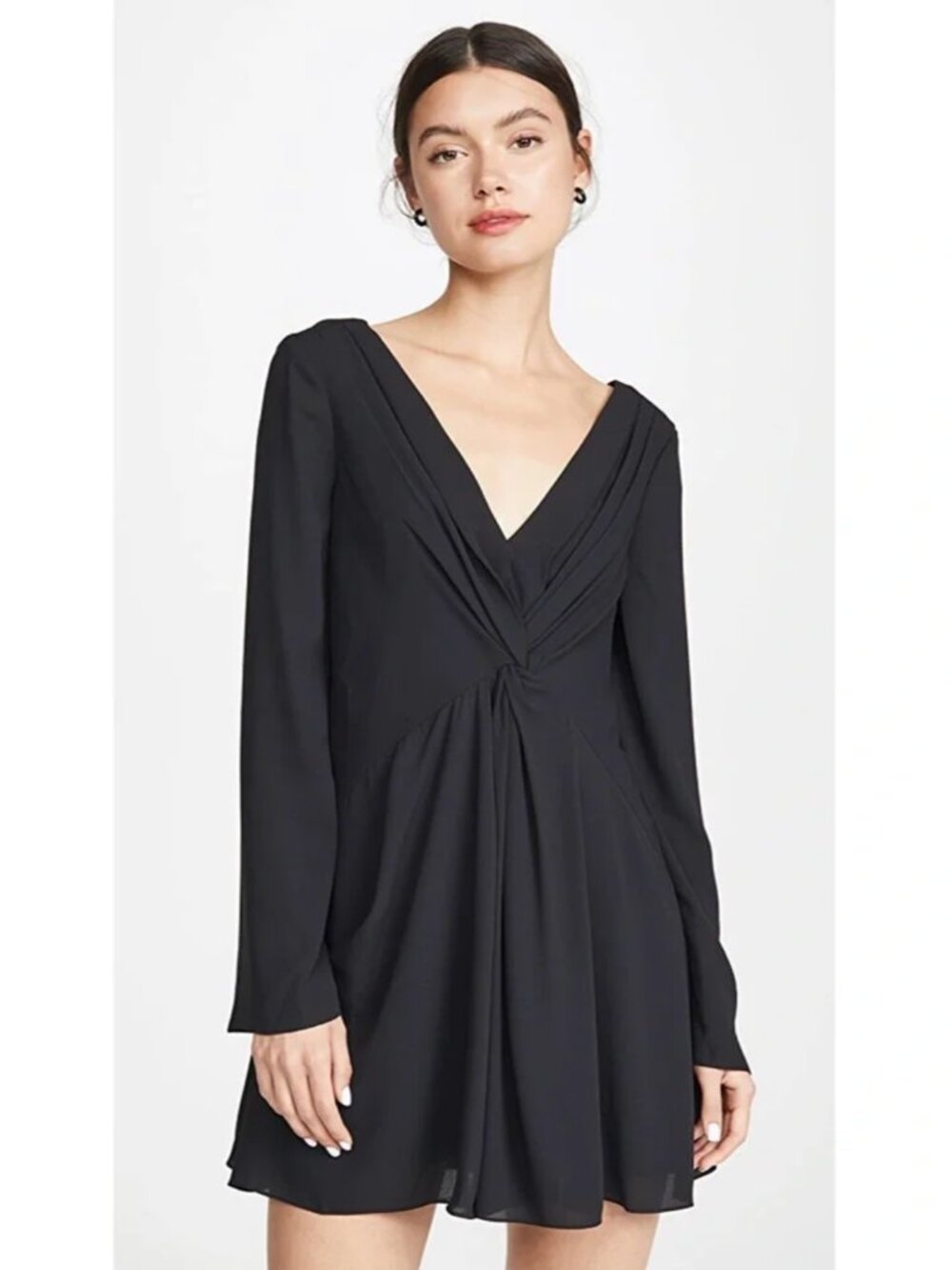 Cinq à Sept Cecil Black Crepe Mini Dress